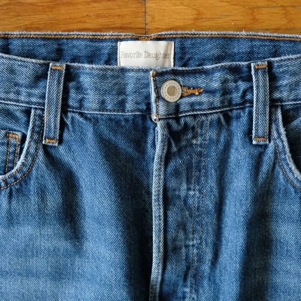 Favorite Daughter The Otto High Rise Boyfriend Ankle Jean Havana Blue Denim 32